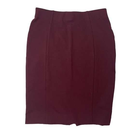 Ann Taylor Factory Dresses & Skirts - Ann Taylor Factory Maroon Elastic Waist Pencil Skirt - Size XS Petite